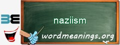 WordMeaning blackboard for naziism